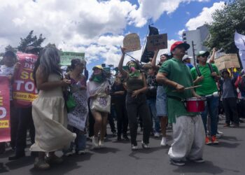 Manifestación durante el paro indefinido en EcuadorEuropa Press/Contacto/Veronica Lombeida