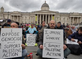 Protestas contra la ilegalización de Palestine Action en Londres a 4 de octubre de 2025 Europa Press/Contacto/Dinendra Haria
