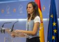 La portavoz de Podemos en el Congreso, Ione Belarra, durante una rueda de prensa anterior a la Junta de Portavoces, en el Congreso de los Diputados, a 1 de octubre de 2025, en Madrid (España).Ananda Manjón - Europa Press