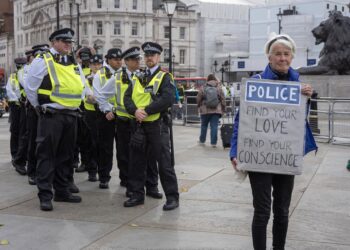 Concentración en Trafalgar Square (Londres) por Palestine Action, a 4 de octubre de 2025 Europa Press/Contacto/Krisztian Elek