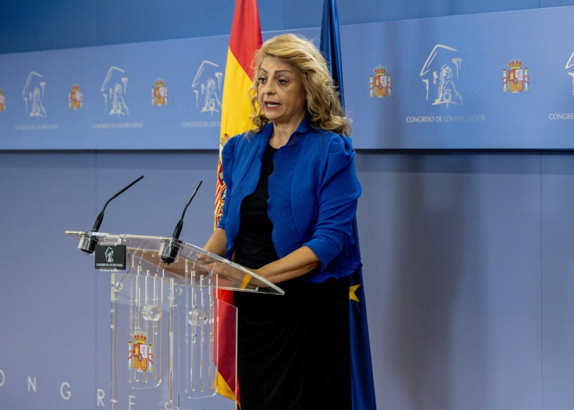 Archivo - La diputada de Coalición Canaria, Cristina Valido, durante una rueda de prensa en el Congreso Ricardo Rubio - Europa Press - Archivo
