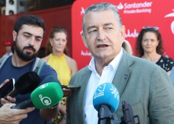 El consejero de la Presidencia, Antonio Sanz, en Cádiz este 5 de octubre de 2025.NACHO FRADE / EUROPA PRESS