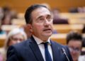 El ministro de Asuntos Exteriores, Unión Europea y Cooperación, José Manuel Albares, interviene durante una sesión de control al Gobierno, en el Senado, a 9 de septiembre de 2025, en Madrid (España).A. Pérez Meca - Europa Press