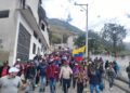 Miembros de la Confederación de Nacionalidades Indígenas del Ecuador (CONAIE) durante el paro nacional de Ecuador de 2025CONAIE