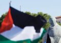 Bandera de Palestina en una manifestación en apoyo a la Global Sumud FlotillaEuropa Press/Contacto/Cecilia Fabiano