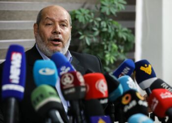 Archivo - Jalil al Haya, jefe de la delegación negociadora de Hamás, durante una rueda de prensa en la capital de Irán, Teherán (archivo)Europa Press/Contacto/Icana News Agency - Archivo