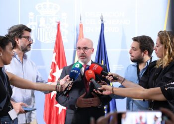 Archivo - El delegado del Gobierno en la Comunidad de Madrid, Francisco Martín Aguirre, ofrece declaraciones a los medios en la Delegación del Gobierno en Madrid, a 2 de agosto de 2025, en Madrid (España). Marta Fernández - Europa Press - Archivo