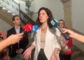 La consellera de Familias, Bienestar Social y Atención a la Dependencia, Sandra Fernández, atiende a los medios de comunicación.EUROPA PRESS