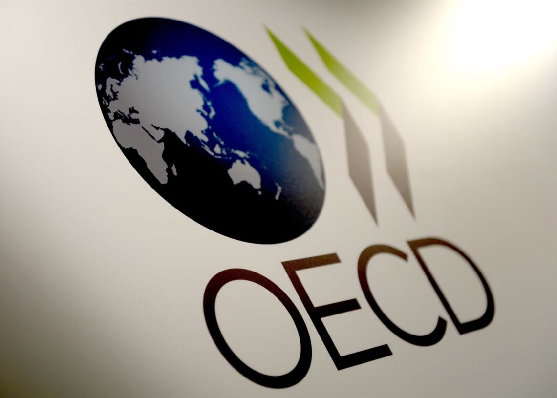 Archivo - Logo de la Organización para la Cooperación y el Desarrollo Económico (OCDE).Britta Pedersen/dpa-Zentralbild/ - Archivo