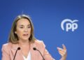 La vicesecretaria de Regeneración Institucional del Partido Popular y diputada, Cuca Gamarra, ofrece una rueda de prensa tras el Comité de Dirección del PP, a 6 de octubre de 2025, en Madrid (España). Marta Fernández - Europa Press