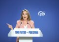La vicesecretaria de Regeneración Institucional del Partido Popular y diputada, Cuca Gamarra, ofrece una rueda de prensa tras el Comité de Dirección del PP, a 6 de octubre de 2025, en Madrid (España). Marta Fernández - Europa Press