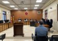 El acusado, de espaldas, este martes en la Audiencia Provincial de Palma.EUROPA PRESS