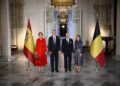 Los Reyes Felipe VI y Letizia son recibidos por los Reyes de Bélgica, en el Palacio Real de Bruselas, a 7 de octubre de 2025, en Bruselas (Bélgica)Jasper Jacobs