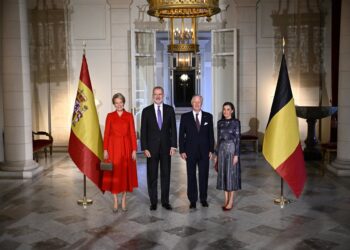 Los Reyes Felipe VI y Letizia son recibidos por los Reyes de Bélgica, en el Palacio Real de Bruselas, a 7 de octubre de 2025, en Bruselas (Bélgica)Jasper Jacobs