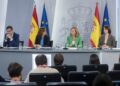 (I-D) El ministro de Transformación Digital y Función Pública, Óscar López; la ministra de Sanidad, Mónica García; la ministra de Educación, Formación Profesional y Deportes y portavoz del Gobierno, Pilar Alegría, y la ministra de Ciencia, Innovación y UnAlberto Ortega - Europa Press