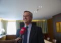El consejero delegado de Banco Sabadell, César González-Bueno, durante una entrevista para Europa Press este martes.Jesús Hellín - Europa Press