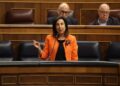 La ministra de Defensa, Margarita Robles, interviene durante una sesión de control al Gobierno en el Congreso de los Diputados.Ananda Manjón - Europa Press