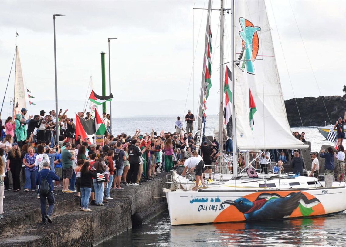 Embarcación de la Flotilla de la Libertad sale del puerto de Catania, Italia, para poner rumbo a GazaEuropa Press/Contacto/Orietta Scardino