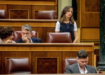 La portavoz de Podemos en el Congreso, Ione Belarra, durante una sesión plenaria, en el Congreso de los Diputados, a 7 de octubre de 2025, en Madrid (España). El Pleno del Congreso debate y vota hoy la Iniciativa Legislativa Popular (ILP) promovida para aRicardo Rubio - Europa Press