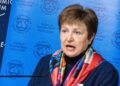 Archivo - FILED - 20 January 2020, Switzerland, Davos: Kristalina Georgieva, Managing Director of the International Monetary Fund (IMF), speaks during a press conference on the IMF World Economic Outlook Update. More than 90 countries have asked the InterGreg Beadle/World Economic Forum / DPA - Archivo