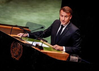 Emmanuel Macron, presidente de Francia, habla ante la Asamblea General de la ONUKay Nietfeld/dpa