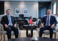 Los ministros de Exteriores de Siria, Asaad al Shaibani, y de Turquía, Hakan FidanMINISTERIO DE EXTERIORES DE SIRIA