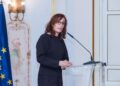 La ministra de Sanidad, Mónica García, interviene durante la inauguración de la I jornada de Cultura y Salud Mental 'Culturas del malestar', en el Museo del Romanticismo, a 8 de octubre de 2025, en Madrid (España). La jornada ha sido organizada por la SecGustavo Valiente - Europa Press