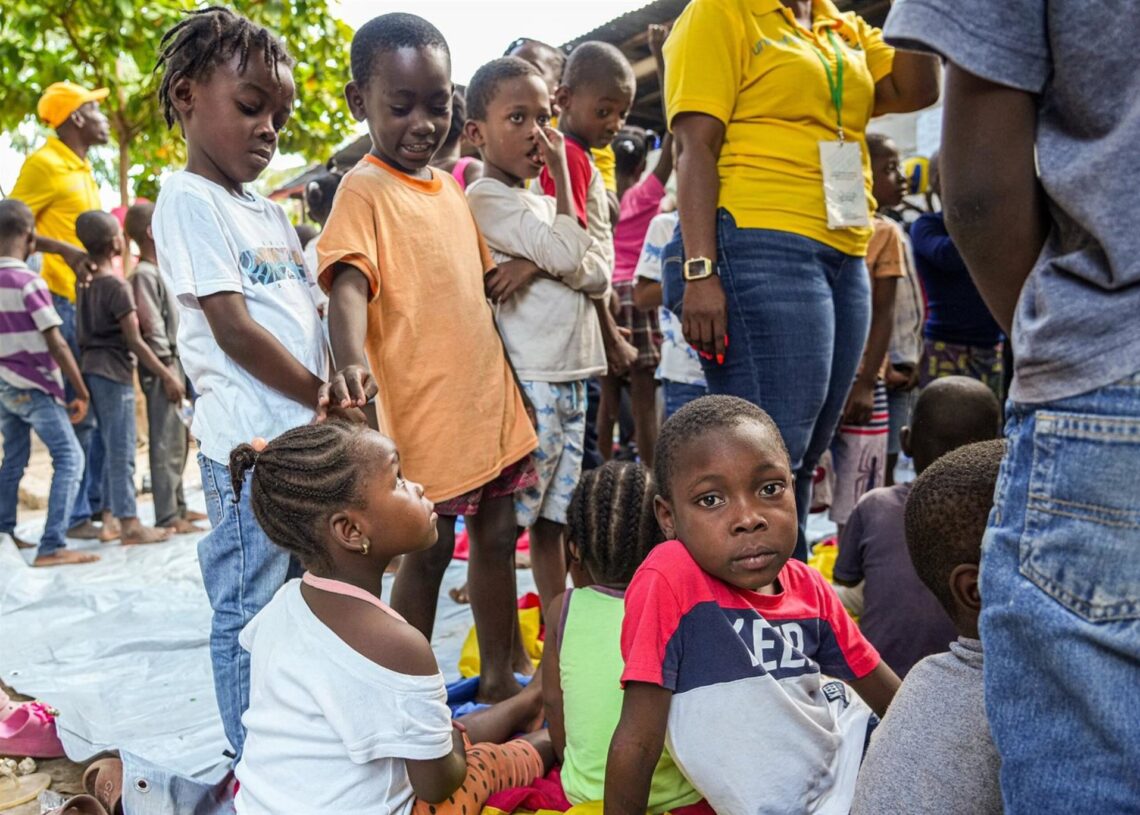 Un grupo de niños en un colegio de Haití.HEROLD JOSEPH