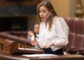 La portavoz del PP en el Congreso, Ester Muñoz, interviene durante una sesión plenaria, en el Congreso de los Diputados, a 7 de octubre de 2025, en Madrid (España). Eduardo Parra - Europa Press