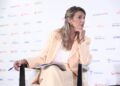 La vicepresidenta segunda del Gobierno y ministra de Trabajo y Economía Social, Yolanda Díaz, participa en el desayuno informativo de Europa Press este jueves en Madrid.Eduardo Parra - Europa Press