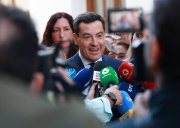 El presidente de la Junta de Andalucía, Juanma Moreno, este jueves en el ParlamentoROCÍO RUZ-EUROPA PRESS
