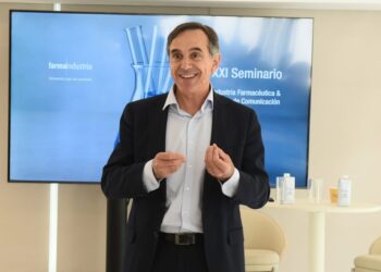 Imagen del director general de Farmaindustria, Juan Yermo, durante la jornada.FARMAINDUSTRIA