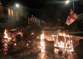Protestas antigubernamentales en Tiflis, Georgia.Inna Kukudzhanova / Zuma Press / ContactoPhoto