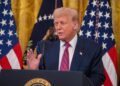 Archivo - 18 July 2025, US, Washington: US President Donald Trump speaks during the signing of the GENIUS Act in the East Room of the White House. The bill, which regulates stablecoins, marks a significant victory for the digital asset industry. Photo: AnAndrew Leyden/ZUMA Press Wire/dp / DPA - Archivo