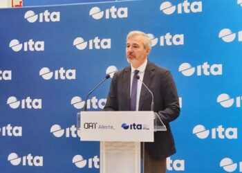 El presidente Azcón en la presentación este viernes del proyecto de la nueva sede del ITA en el DAT Alierta.EUROPA PRESS