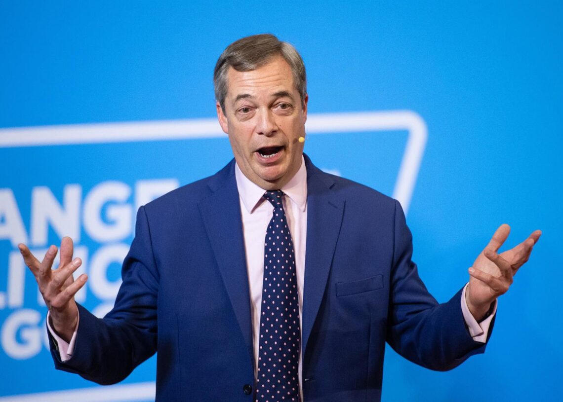Archivo - Imagen de archivo del líder del partido de extrema derecha Reforma Reino Unido, Nigel Farage.Dominic Lipinski/PA Wire/dpa - Archivo