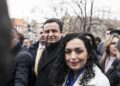 Archivo - El primer ministro de Kosovo, Albin Kurti, y la presidenta de Kosovo, Vjosa OsmaiEuropa Press/Contacto/Matteo Placucci - Archivo