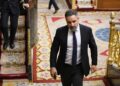 El líder de Vox, Santiago Abascal, durante una sesión plenaria en el Congreso de los Diputados, a 16 de septiembre de 2025, en Madrid (España). Fernando Sánchez - Europa Press