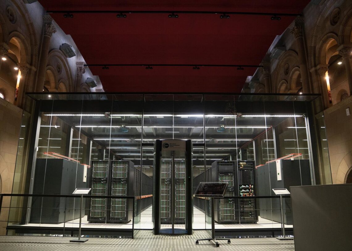 Archivo - Entrada de la sede del Barcelona Computing Center donde se ha anunciado un acuerdo que culmina el proyecto AINA hasta 2026, a 19 de diciembre de 2022, en Barcelona, Catalunya (España). David Zorrakino - Europa Press - Archivo