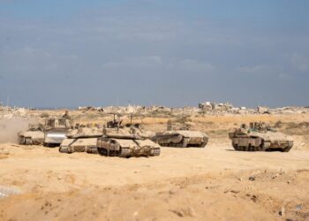 Carros de combate israelíes en la Franja de GazaFUERZAS ARMADAS DE ISRAEL