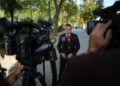 El consejero de la Presidencia, Interior, Diálogo Social y Simplificación Administrativa, Antonio Sanz, atiende a los medios en Sevilla.JOAQUÍN CORCHERO/EUROPA PRESS