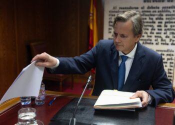 El director general de Obras Públicas e Infraestructuras de Navarra, Pedro Andrés López Vera, comparece ante la Comisión de Investigación sobre los contratos, licencias, concesiones, ayudas y otras operaciones del Gobierno.Eduardo Parra - Europa Press