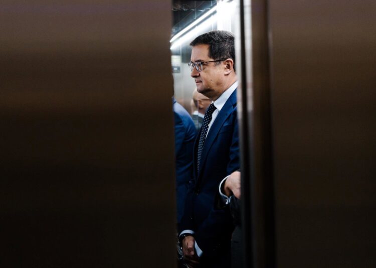El ministro para la Transformación Digital y de la Función Pública, Óscar López, durante el acto de inauguración institucional del nuevo Hub Tecnológico de ING, a 13 de octubre de 2025, en Madrid (España).Carlos Luján - Europa Press