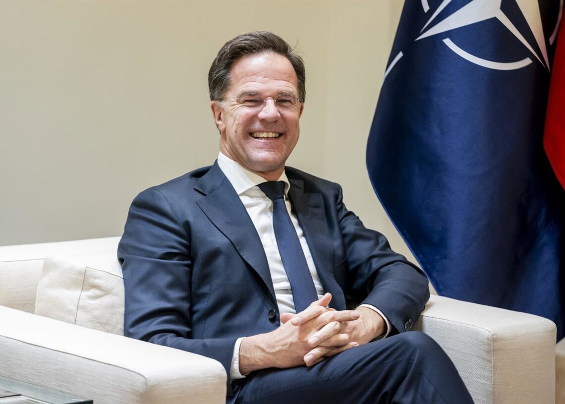 Archivo - El secretario general de la OTAN, Mark Rutte, durante una reunión, en el Complejo de la Moncloa, el pasado enero.A. Pérez Meca - Europa Press - Archivo