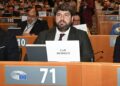 El presidente del Gobierno regional, Fernando López Miras, en la apertura de la semana de las ciudades y regiones del Parlamento Europeo.CARM