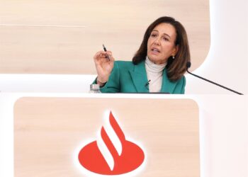 Archivo - La presidenta del Banco Santander, Ana Botín, durante la presentación de los resultados de Banco Santander en su ejercicio de 2024, a 5 de febrero de 2025, en Boadilla del Monte, Madrid (España).Marta Fernández - Europa Press - Archivo