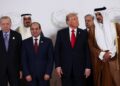 Recep Tayyip Erdogan, Abdelfatá al Sisi, Donald Trump y Tamim bin Hamad al Thani en Sharm el SheijSuzanne Plunkett/PA Wire/dpa