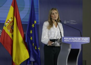La vicepresidenta tercera y ministra para la Transición Ecológica y el Reto Demográfico, Sara Aagesen, inaugura la Convención del Pacto de Estado frente a la Emergencia Climática, en La Térmica Cultural y la Fábrica de la Luz, a 13 de octubre de 2025, en Fernando Otero - Europa Press