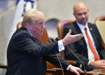El presidente de EEUU, Donald Trump, durante su intervención ante el Parlamento israelíEuropa Press/Contacto/Ji Nitupianshe