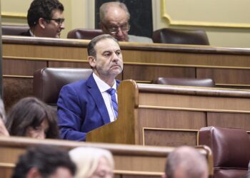 El diputado José Luis Ábalos, durante una sesión plenaria en el Congreso Jesús Hellín - Europa Press
